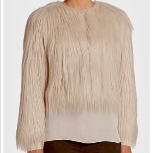 Brand New Off White Furry White Jacket Creamy, Luxurious and Soft